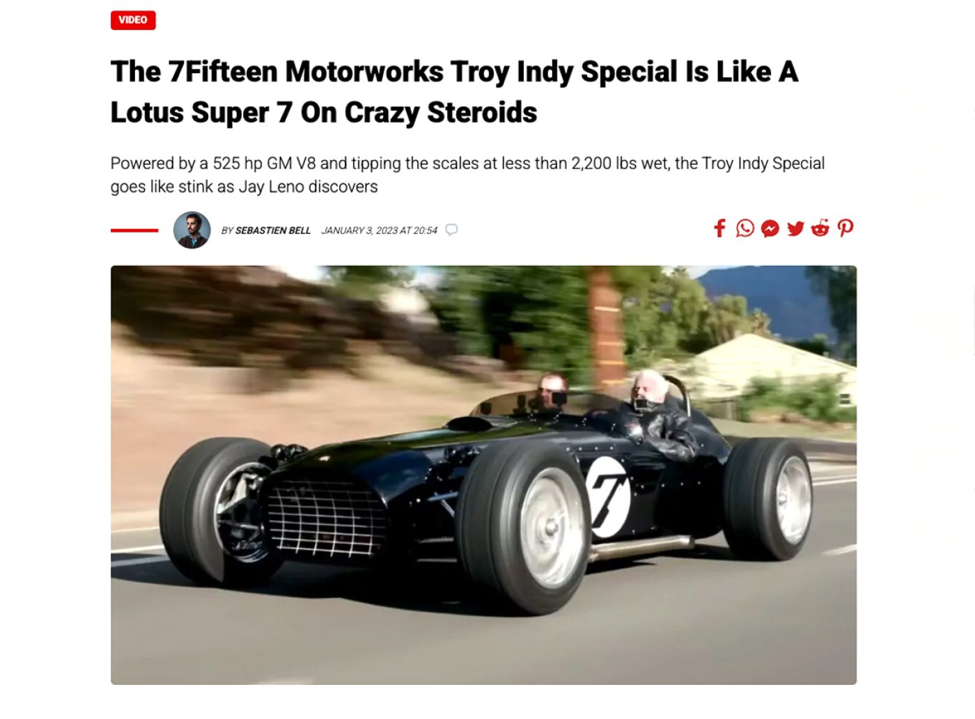Carscoops troy indy jay leno
